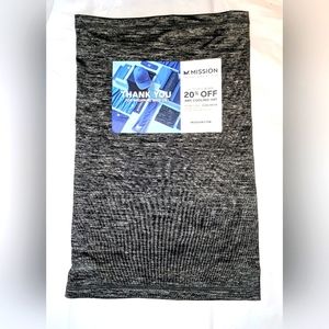 Mission cooling face/dust cover. Grey/black OS Unisex